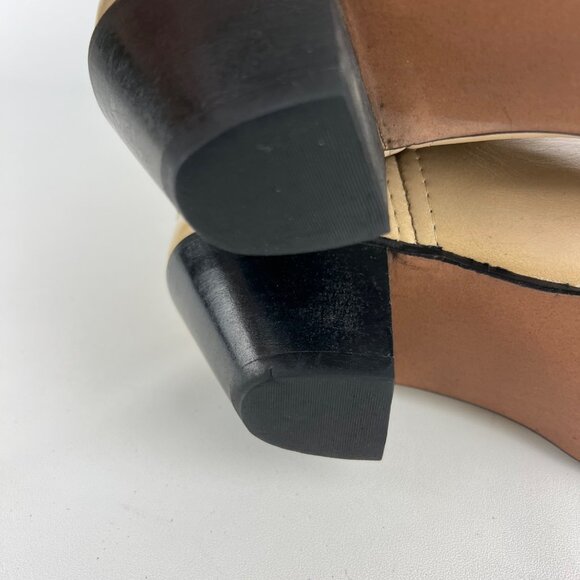 Laredo Womens Cream Leather Western Cowboy Boots Star Studded Strap size 10M - Picture 15 of 16